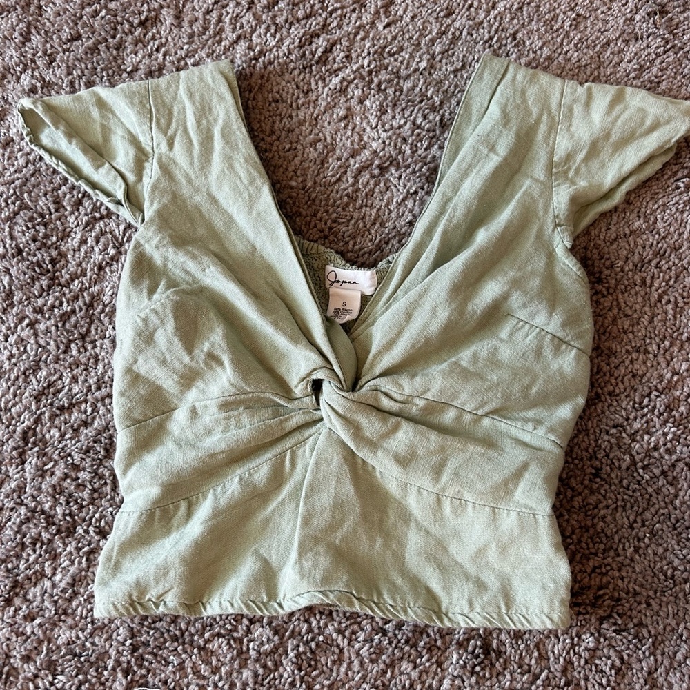 Light green crop top